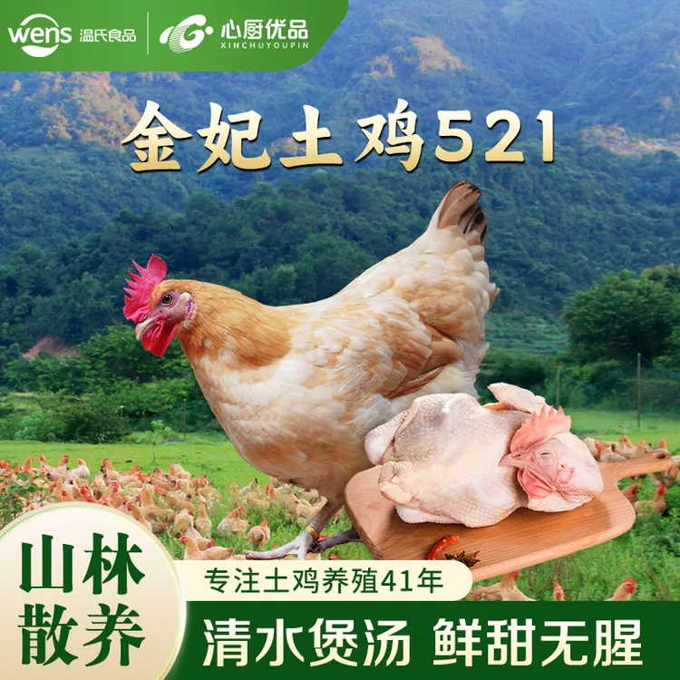 【液氮锁鲜】广东岭南金妃土鸡1.8斤特色鸡鲜甜无腥免焯水皮脆肉爽