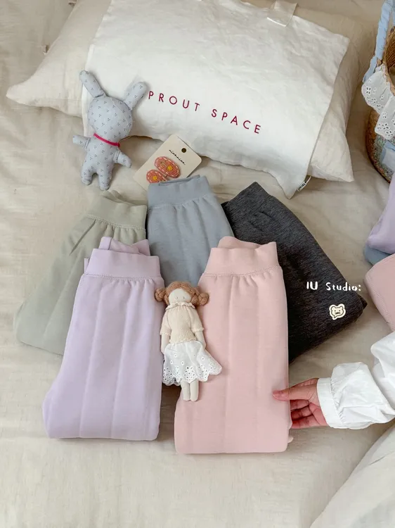 【艾柚】iu25年冬季新品儿童保暖舒适羊毛抗菌温变 棉裤WY6231