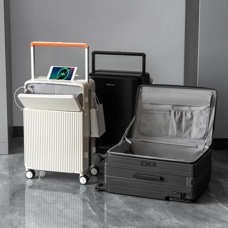 【发顺丰】侧开深仓行李箱新款大容量宽拉杆多功能行李箱带充电口