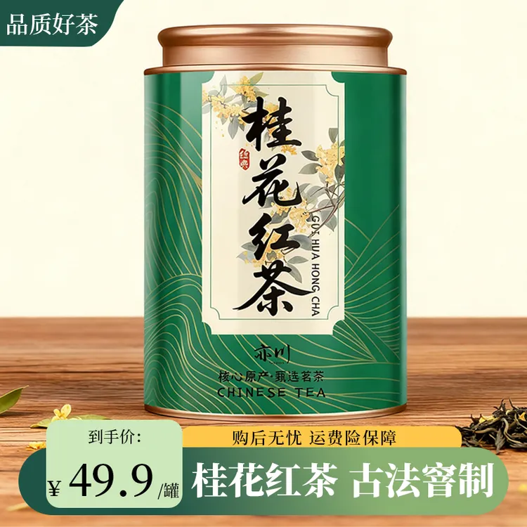 亦川九窨特级正宗桂花红茶2025新茶茶浓香型桂花耐泡暖身