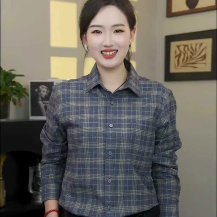 【可选绵羊毛内胆】秋冬男士纯棉磨毛长袖衬衫商务休闲格子衬衣上衣