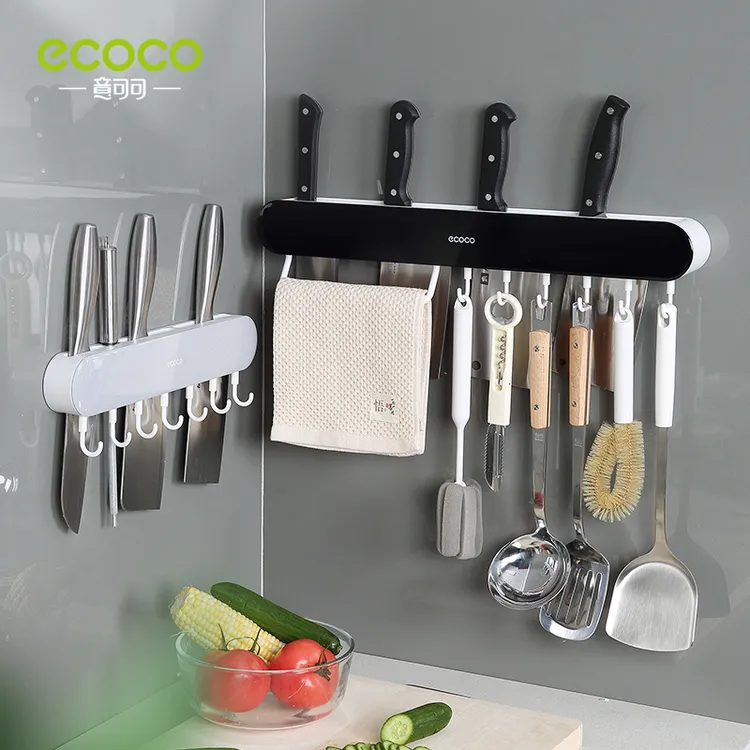 ecoco刀架厨房置物架免打孔实用刀具置物架厨房用品大全整理刀具