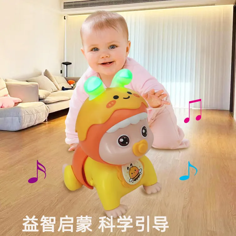 婴儿电动爬娃玩具0 - 3岁学爬行引导抬头练习益智早教神器