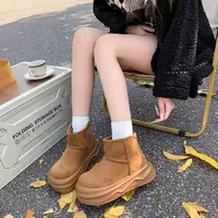 【冬日邮报】心动警告~丑萌大头雪地靴女2025冬新款厚底保暖棉靴
