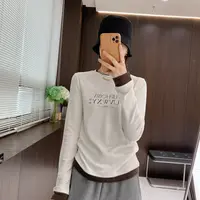 IMFLY金小金自制女装 磨毛打底衫DYW10070秋冬假两件字母印花内搭