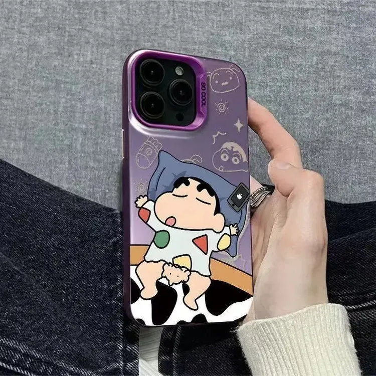 适用苹果16promax手机壳新款iphone14高级感13pro卡通12蜡笔小新