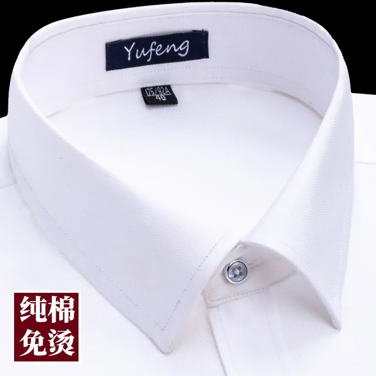 百分百纯棉120支男士长袖衬衫春秋季新款抗皱免烫商务休闲衬衫