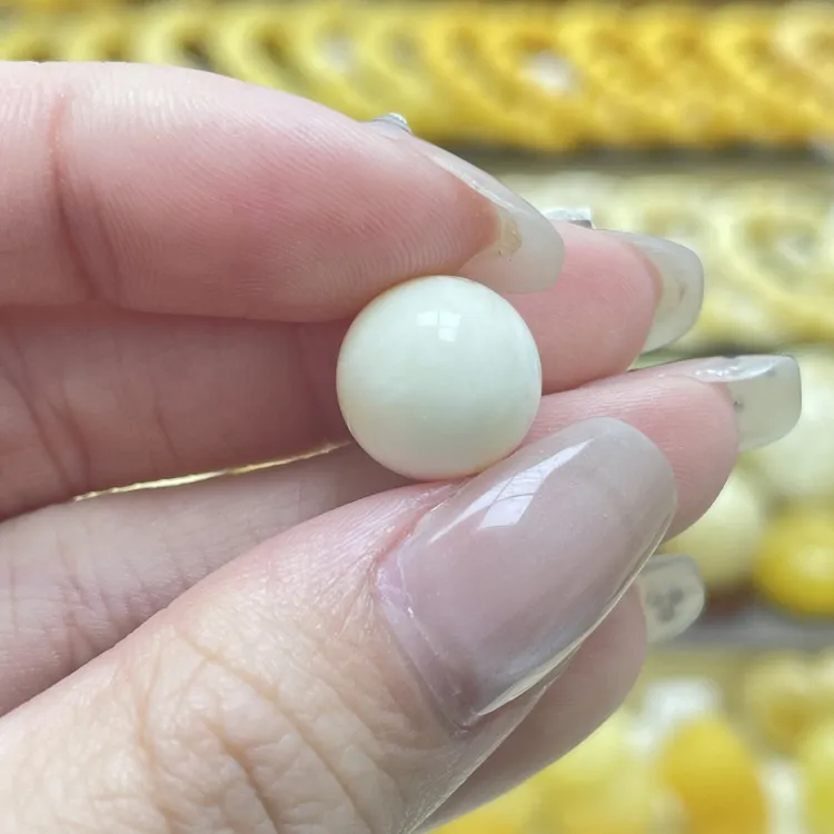 段掌柜臻选·12mm天然原矿蜜蜡高品浓蜡金瓷白圆珠