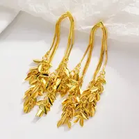 合金无非金属耳饰 长款流苏麦穗耳环精致女款百搭耳饰