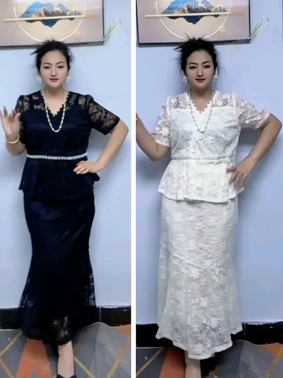 礼服轻奢包臀裙连衣裙女神拼接裙子袍夏季两件V领