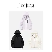 J&Jing-「都市轻行」-女款运动休闲显瘦软壳连帽外套PCWQJ02