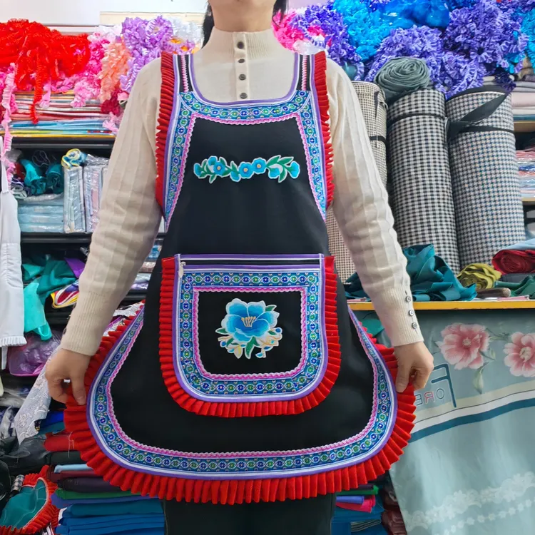 新款荷叶边围裙爆款厨房专用时尚可爱防尘防污工作服自产自销