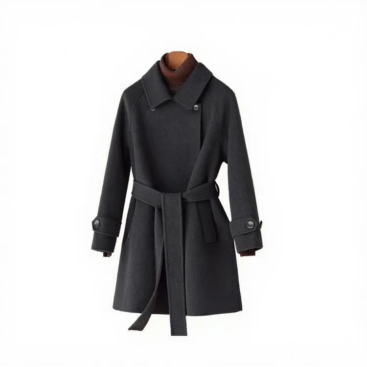 毛呢外套女款爆款2025秋季新款外套女双面呢羊毛大衣外套2510