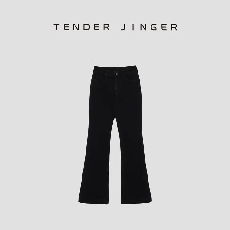 【黑标】中高腰弹力微喇牛仔裤T44RM100R