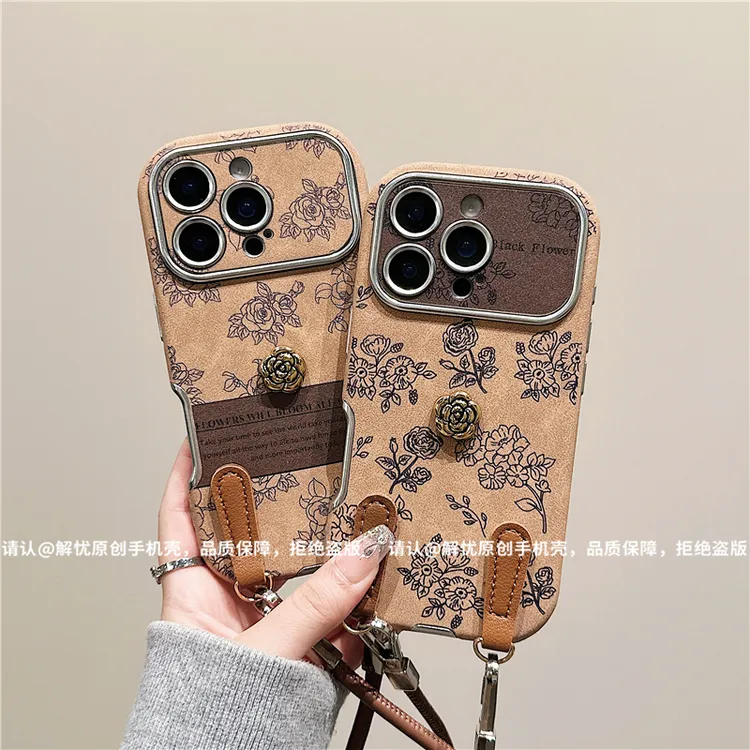大视窗翻毛皮适用苹果16/iPhone/华为手机壳15promax防摔pura70潮