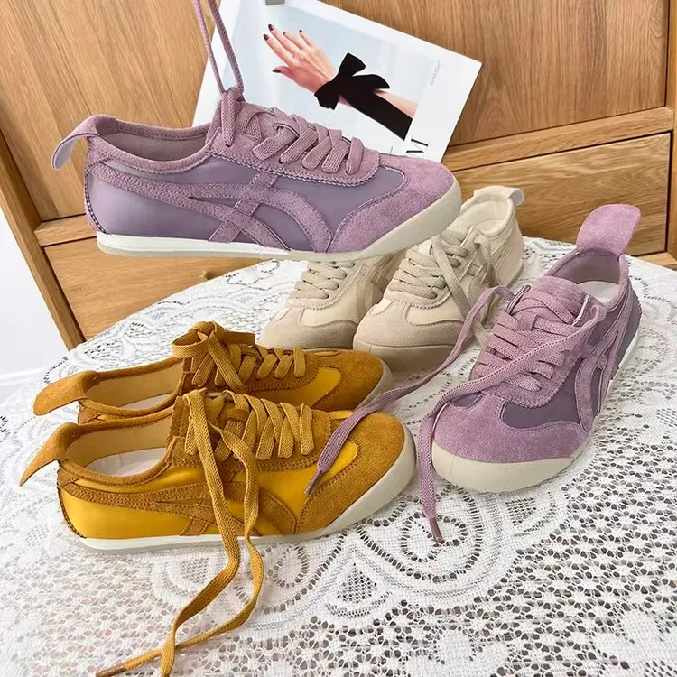 阿甘鞋女2025春季新款透气百搭平底休闲运动鞋轻便软底学生德训鞋