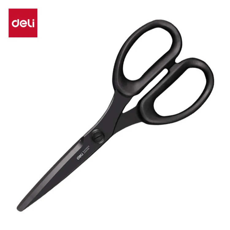 得力77790剪刀发黑工艺防锈(黑色)