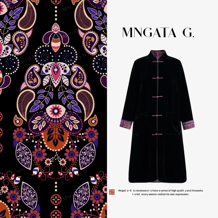 MNGATA G.宫小妍【真丝·七里香】早秋新中式中国风长款外套5071401