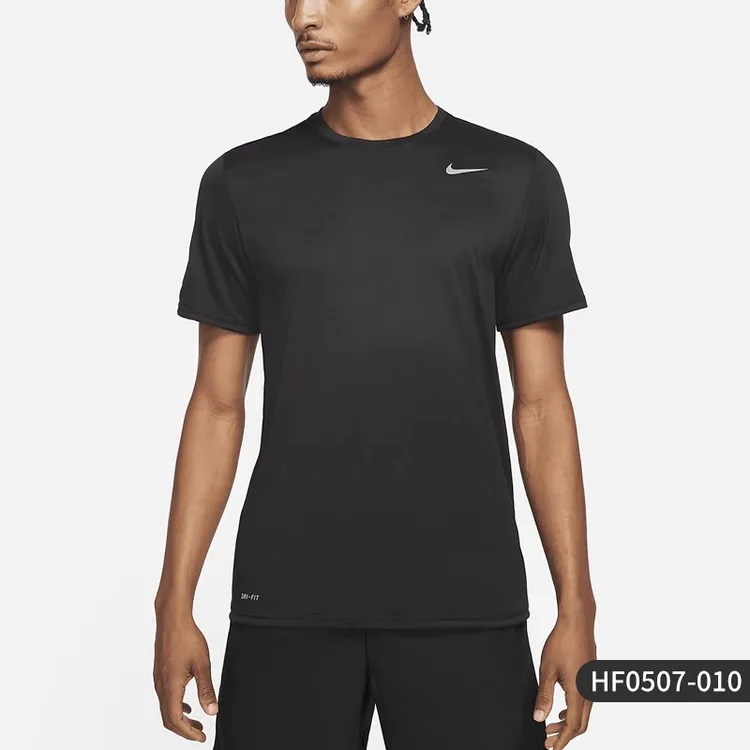 NIKE耐克T恤男装新款快干跑步运动服透气训练上衣简约圆领短袖衫