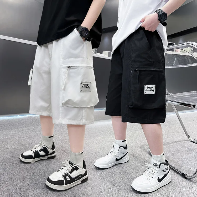 男童短裤儿童工装裤中大童6-12岁大童10-15岁潮款夏季男孩五分裤