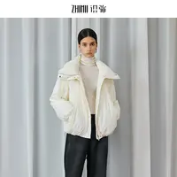 【ZHIMII识弥】秋冬轻盈云朵感白鸭绒羽绒服短外套女