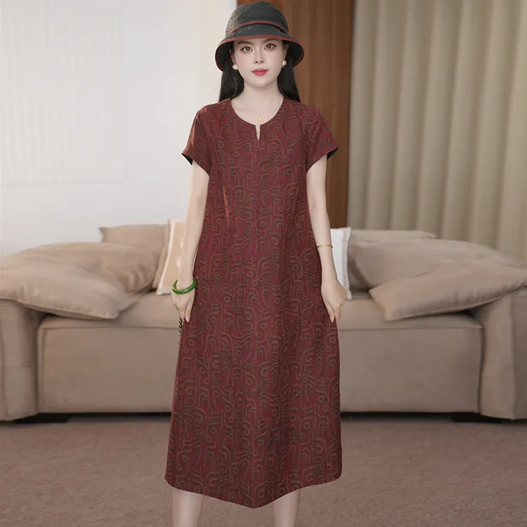 2025夏时尚浪漫大牌杭州女香云纱香云纱高端女装桑蚕丝裙子