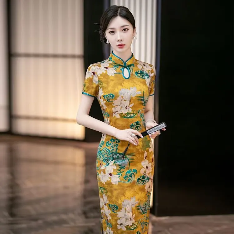 国风暗花气质旗袍25156(25089)