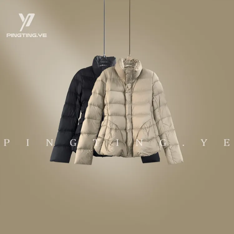 PINGTING.YE白鸭绒保暖收腰廓形面包服羽绒服外套PT7175