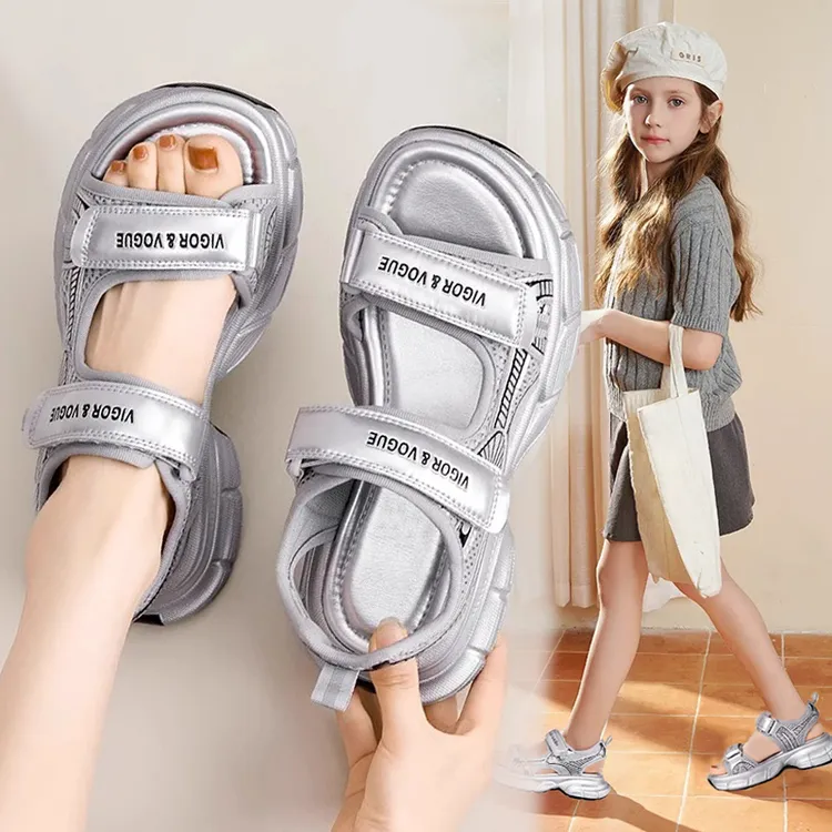 女童运动凉鞋夏款2025新款儿童软底沙滩鞋爆款小女孩公主鞋中大童