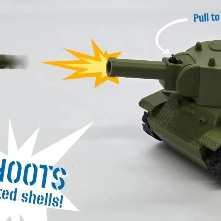 Q版坦克T-2坦克爆款模型带炮弹男孩玩具履带坦克桌面玩具趣玩坦克