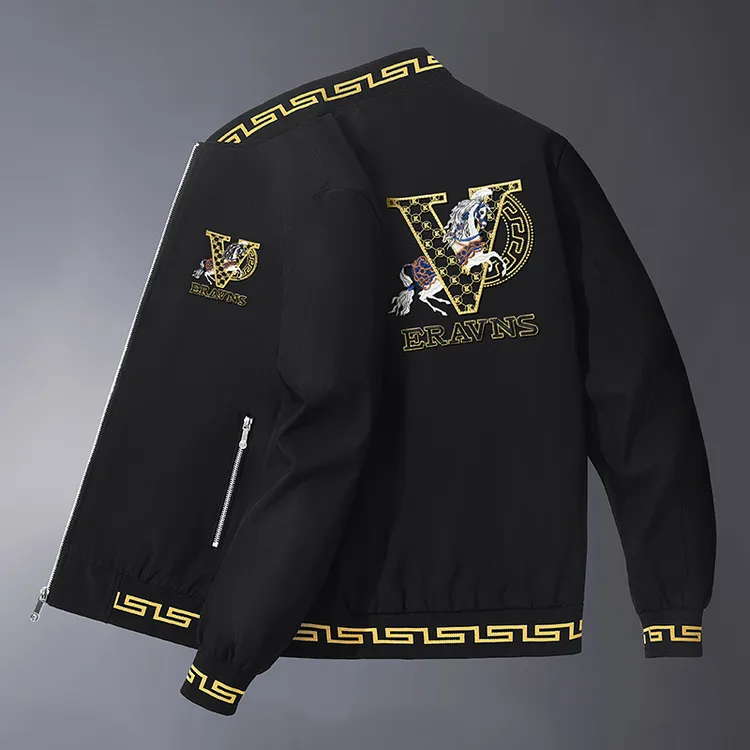 秋冬新款欧洲站男士夹克时尚新款潮流修身休闲帅气百搭男装外装