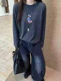 Manmi   卡通印花长袖T恤  8828（C3）