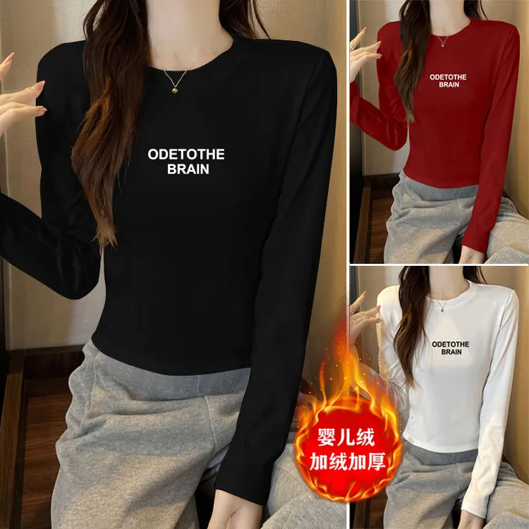 2025秋冬正肩短款长袖宽松百搭显瘦圆领洋气ins小个子黑白显瘦