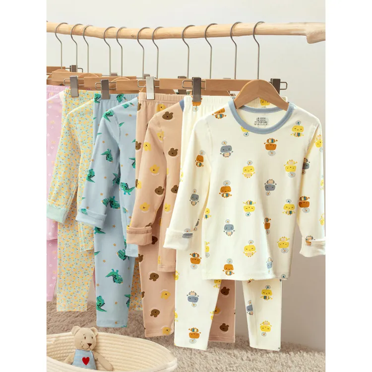 儿童秋衣秋裤棉男童保暖内衣套装中大童睡衣小女孩打底棉毛衫冬