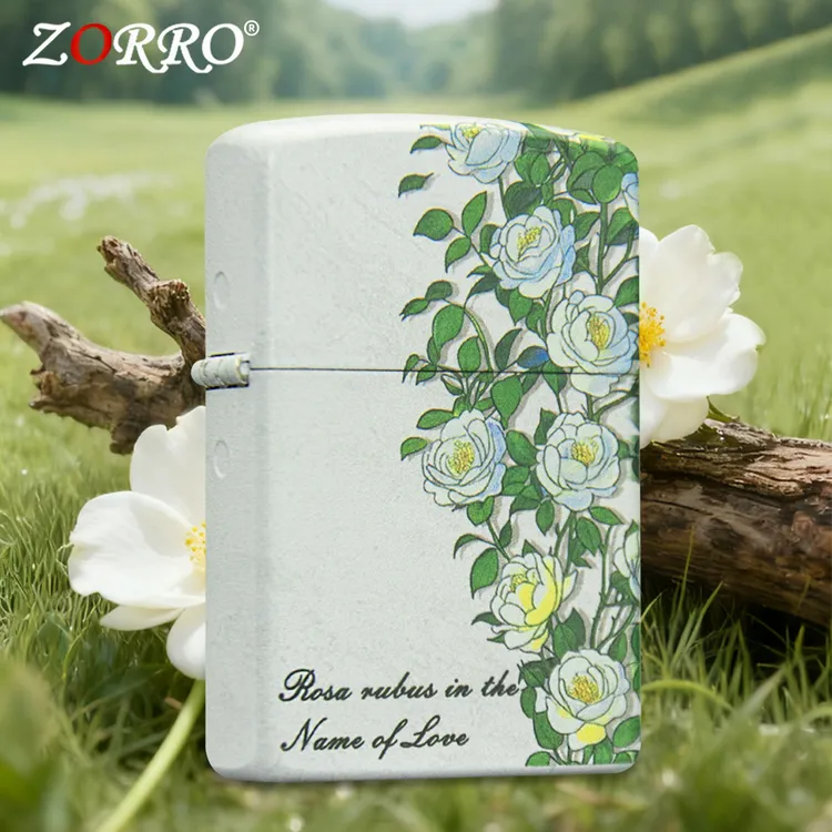 ZORRO经典夜光国潮爱在茶靡花个性可定制送男朋友佐罗打火机礼物