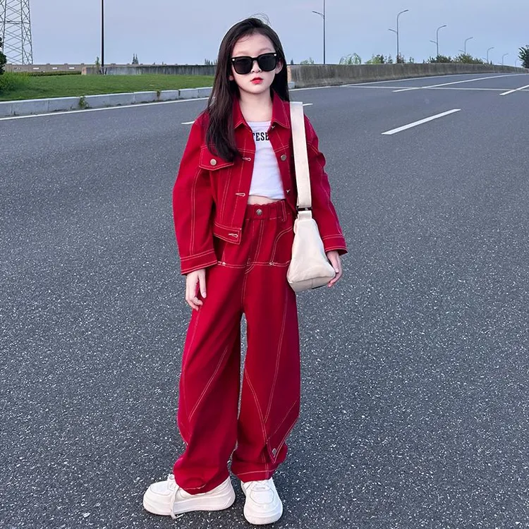 女童春秋休闲运动套装2024秋季新款外套宽松裤子两件套韩系童装潮