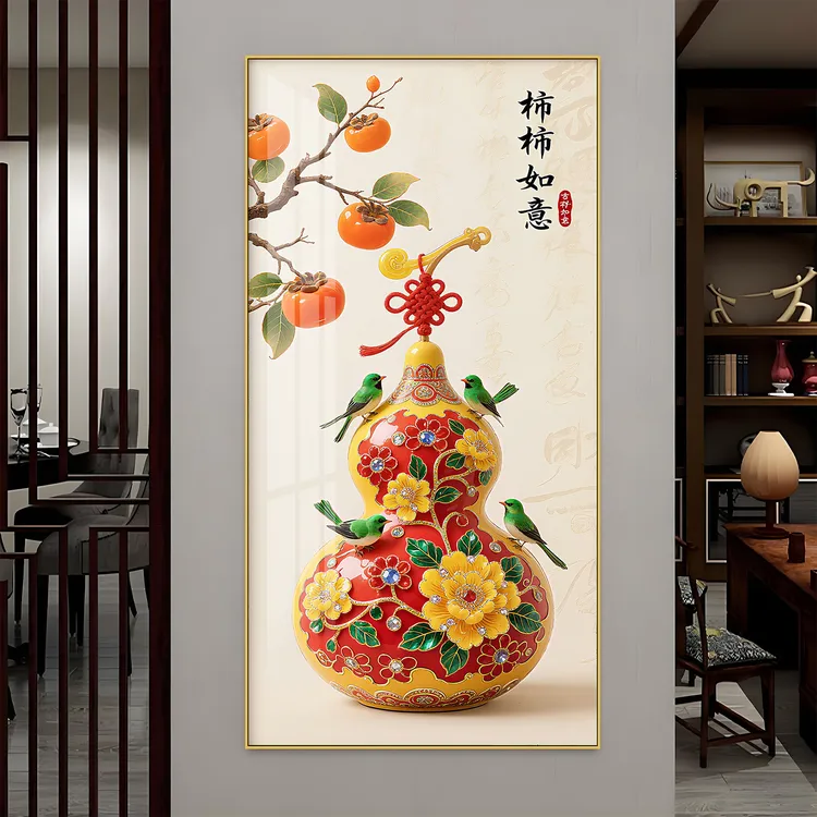 【玄关画多款】光影福禄吉祥入户玄关灯光画客厅装饰走廊过道挂画