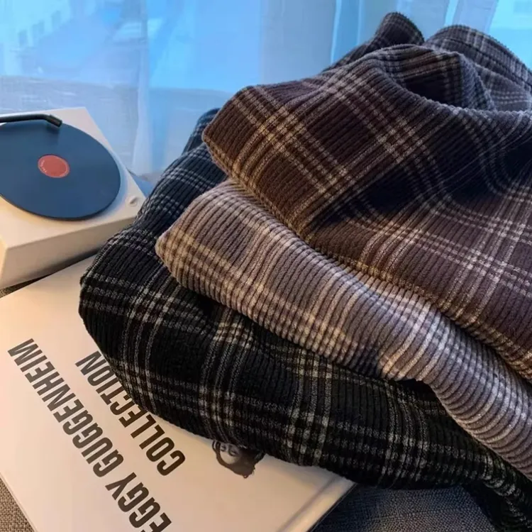 清仓灯芯绒格子半身裙女秋冬a字裙中长裙加厚冬天配毛衣高级半裙