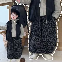 加绒-潮流宝宝必备豹纹裤冬季时尚潮宝550克加绒韩版灯笼裤4627