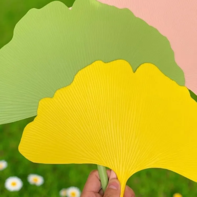 【有幸扇】银杏叶扇子高颜值马卡龙夏天凉快耐用文艺手摇扇