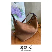 寻路人藏系列休闲小众简约质感纯色斜挎单肩包小松松包