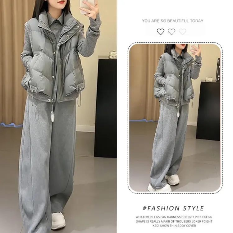 韩版灰色棉服马甲女2025新款今年流行爆款超火宽松叠穿欧货外套冬