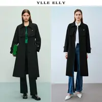 【小北专属】法式气质设计感中长款风衣女通勤收腰外套Y424303548