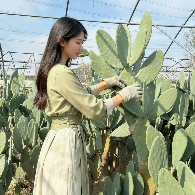 开花结果米邦塔改良品种仙人掌室内好养四季绿植盆栽