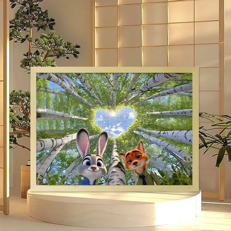 疯狂动物城diy木制拼图 尼克卡通动漫益智解压高难度玩具拼图礼物