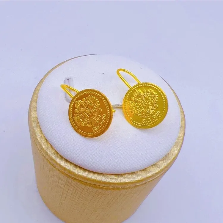 铜合金耳饰 铜合金合成锆石耳饰 伊帕尔阿依新款tilla耳环手工气