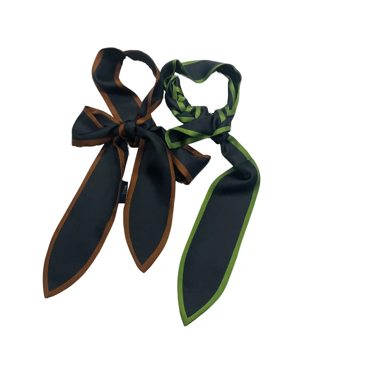 新品100%斜纹重磅双层桑蚕丝时尚领巾精致包边工艺精雕7*145Cm