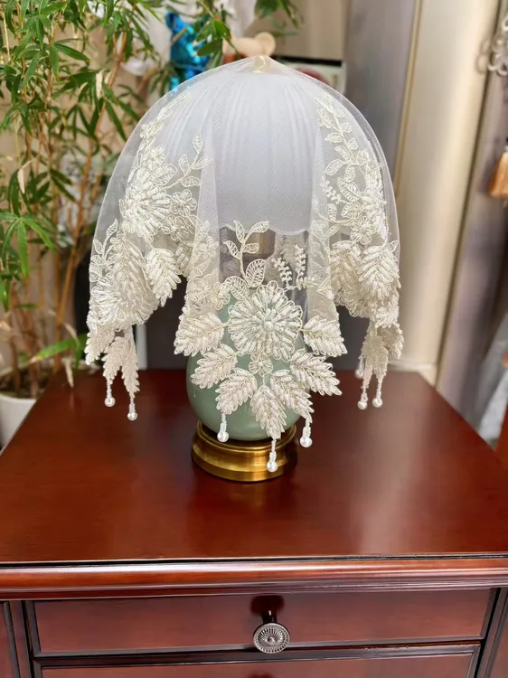 (55CM 方)钉珠手工绳绣方巾