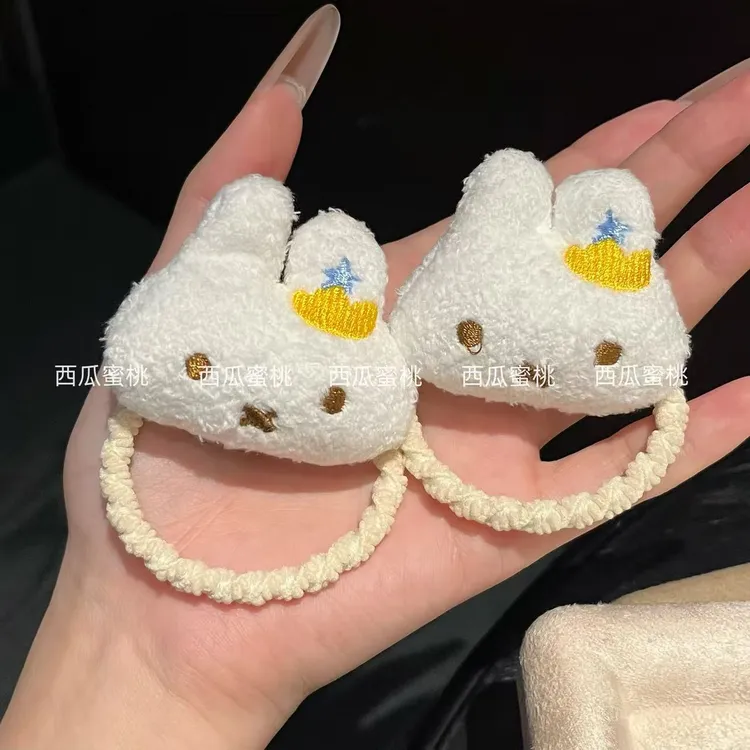 可爱卡通皇冠米菲兔发圈超萌百搭少女扎头小皮筋甜美日韩简约发饰