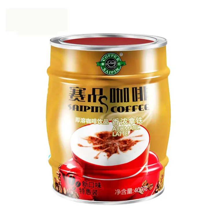 拿铁咖啡速溶三合一400克即冲即饮云南小粒咖啡粉赛品罐装桶奶香